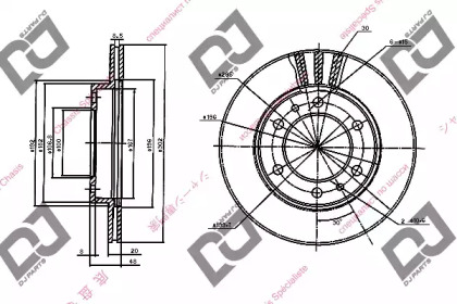 Тормозной диск DJ PARTS BD1232